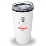 Travel Mugs with Clear Lid - White Color